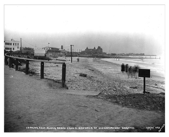 Looking east along the beach 1920 Old Vintage Photos and Images