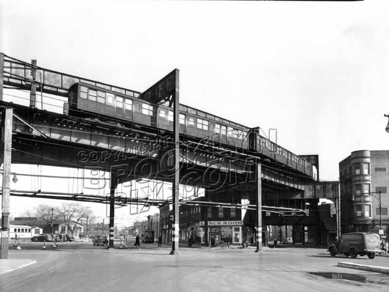 Looking east to Jamaica Avenue and Fulton Street near Alabama Avenue, 1947 Old Vintage Photos and Images