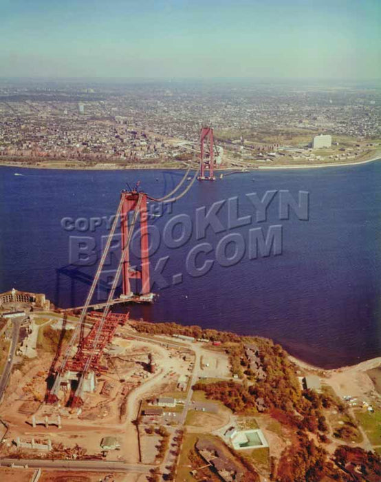 Looking from Staten Island to Brooklyn under construction in 1962 Old Vintage Photos and Images