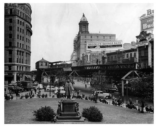 Looking north from Borough Hall steps toward Civic Center 1940 Old Vintage Photos and Images