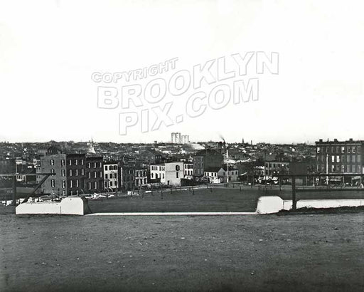 Looking north from Ft. Greene Park toward Myrtle Avenue and Ft. Greene Place, c.1884 Old Vintage Photos and Images