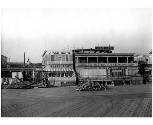 Looking northeast from boardwalk near W. 16th St. 1922 Old Vintage Photos and Images