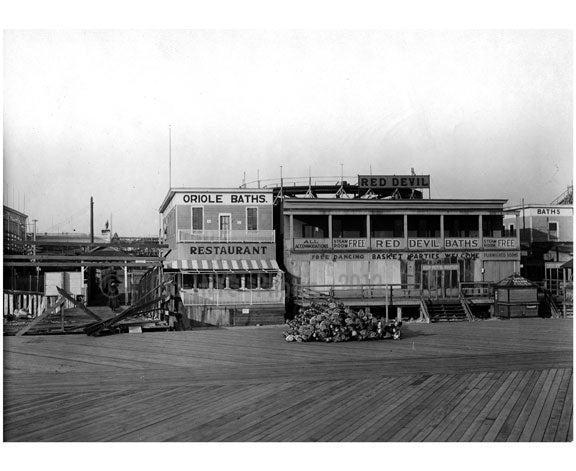 Looking northeast from boardwalk near W. 16th St. 1922 Old Vintage Photos and Images