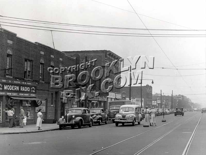 Looking south along Coney Island Avenue from Avenue U, 1948 Old Vintage Photos and Images