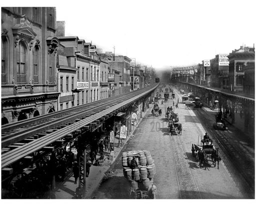 Looking south on The Bowery near Grand Street 1887 Old Vintage Photos and Images