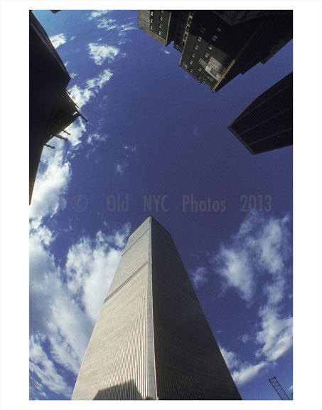 Looking up at the World Trade Center Old Vintage Photos and Images