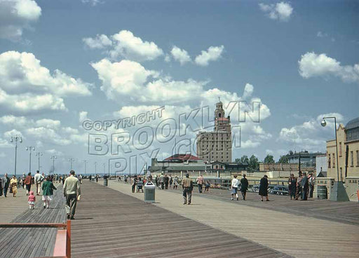 Looking west on boardwalk, 1949 Old Vintage Photos and Images