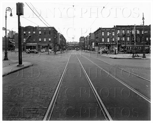 Lorimer St north at Union Ave 1944 Old Vintage Photos and Images