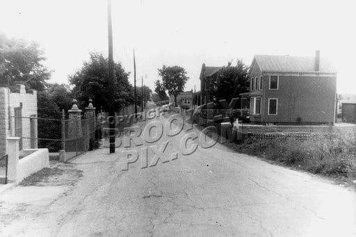 Lott's Lane west from Remsen Avenue, showing Canarsie Cemetery, 1961 Old Vintage Photos and Images