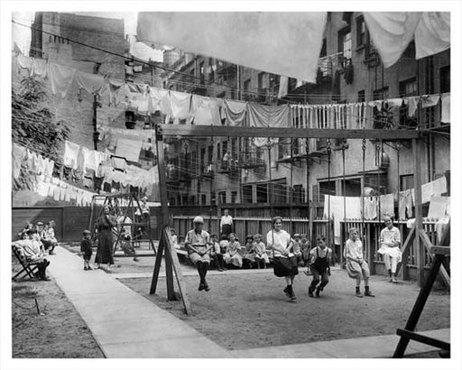 Lower East Side Courtyard 1915 Old Vintage Photos and Images