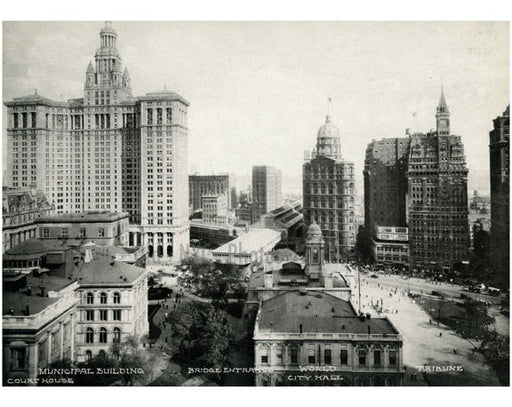 Lower Manhattan - City Hall, Court House & Municpal Building Old Vintage Photos and Images