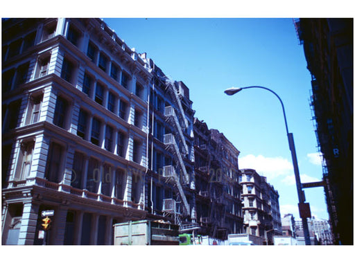 Lower Manhattan Expressway. Iron facades typical of project areas. Old Vintage Photos and Images