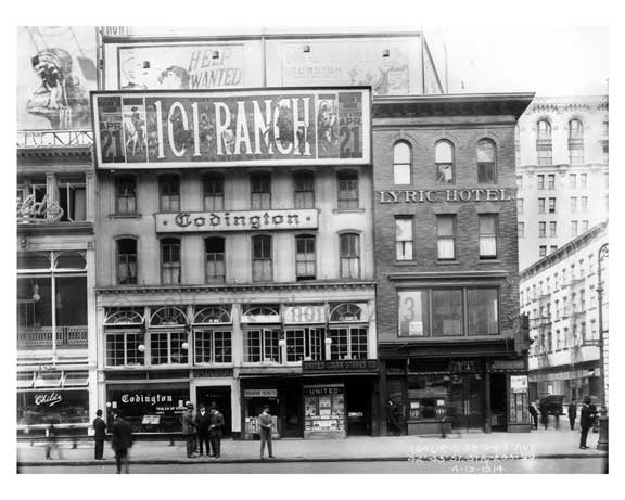 Lyric Hotel - 7th Avenue  42nd & 43rd Street -  Midtown Manhattan 1914 Old Vintage Photos and Images