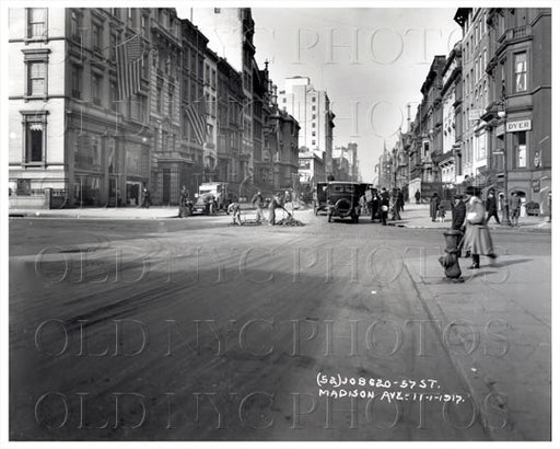 Madison Ave and 57th Street 1917 Old Vintage Photos and Images