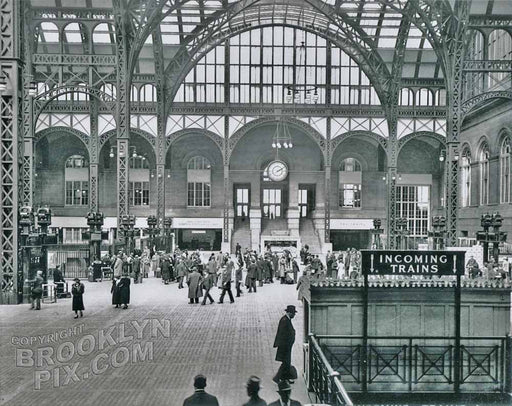 Main train concourse, Pennsylvania Station, looking toward 31st Street, 1937 Old Vintage Photos and Images