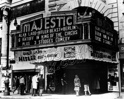 Majestic Theater at 651 Fulton Street, 1940s. Old Vintage Photos and Images