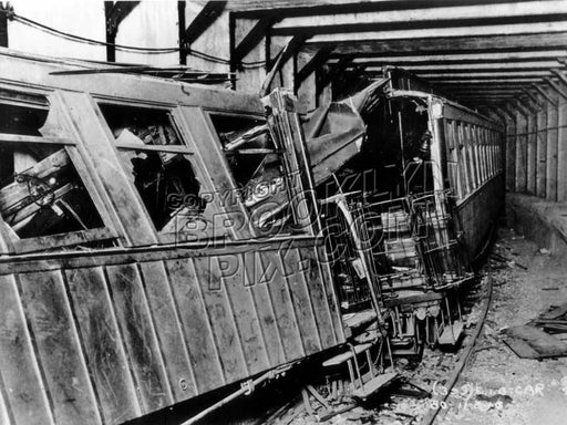 Malbone Street Wreck, renamed Empire Blvd, worst rapid transit wreck in world for 80+ years, 1918 Old Vintage Photos and Images