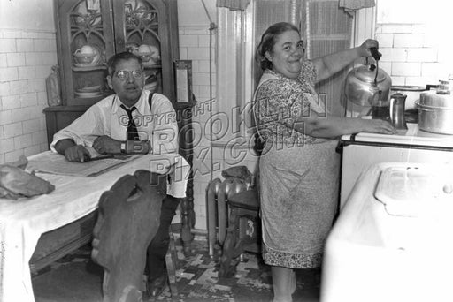 Mama and Papa in the kitchen, 1935 Old Vintage Photos and Images