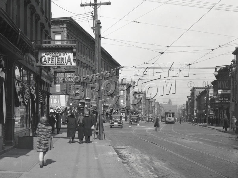 Manhattan Avenue near Greenpoint Avenue, 1928 Old Vintage Photos and Images