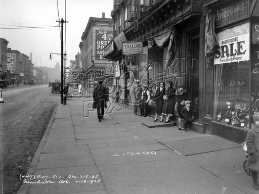 Manhattan Avenue north to Freeman Street, 1928 Old Vintage Photos and Images