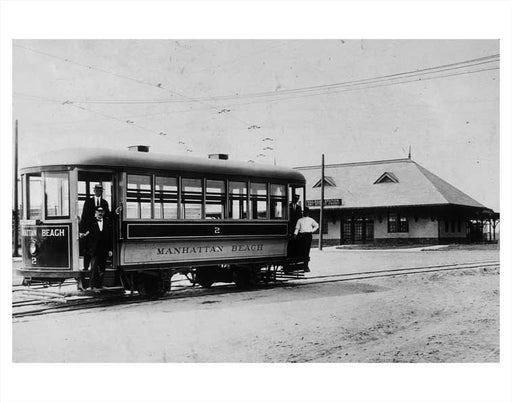 Manhattan Beach trolley Old Vintage Photos and Images