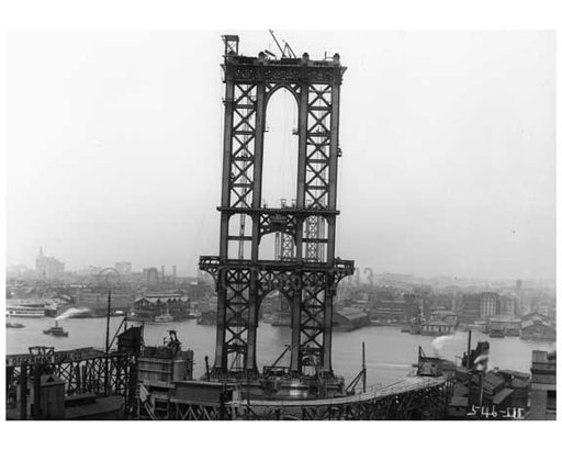 Manhattan Bridge under construction 1908 B