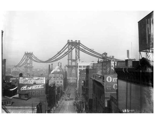 Manhattan Bridge view North west from Washington Street Brooklyn, NY 1908 Old Vintage Photos and Images