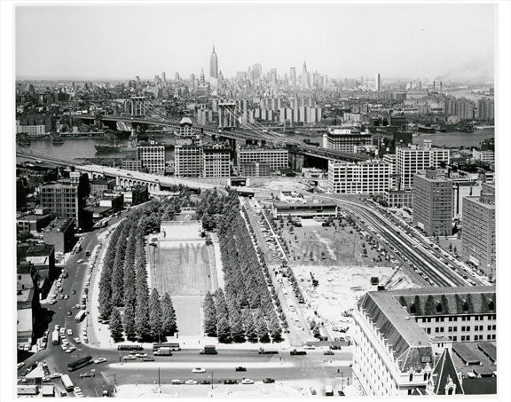 Manhattan Bridge  with Aerial view from Brooklyn Old Vintage Photos and Images