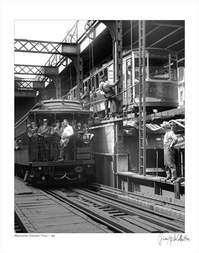 Manhattan Elevated Train 1918
