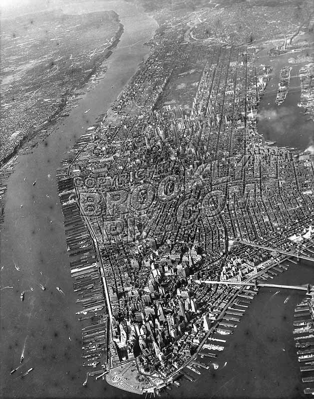 Manhattan Island from 14,000 feet above, c.1958 Old Vintage Photos and Images
