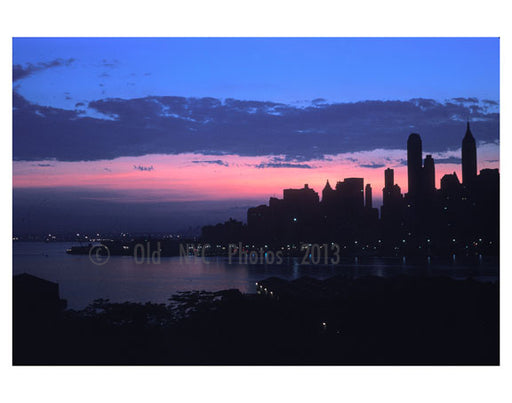 Manhattan skyline at sunset Old Vintage Photos and Images