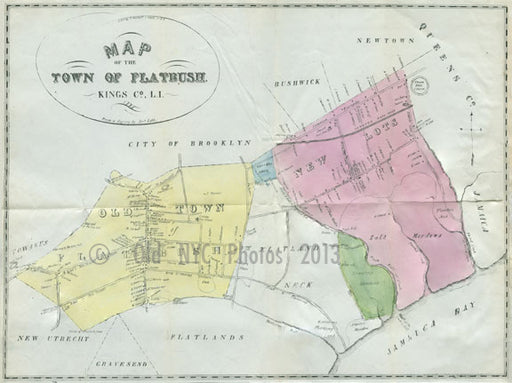 Map of Flatbush Old Vintage Photos and Images