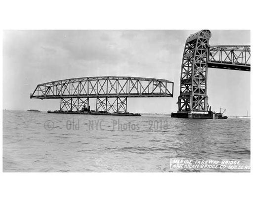Marine Parkway Bridge - under construction - 1937 Queens, NY Old Vintage Photos and Images