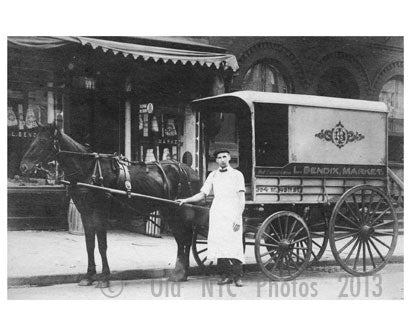 Market Delivery Wagon - W. 45th Street Old Vintage Photos and Images