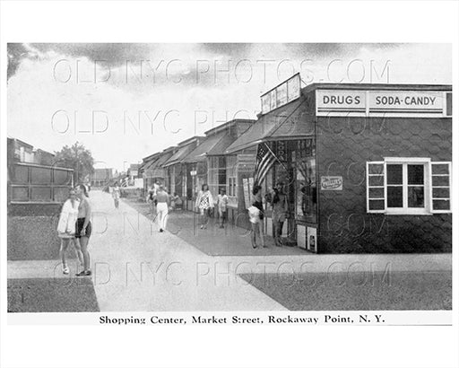 Market Street Breezy Point Rockaway Shopping Center 1940s Old Vintage Photos and Images