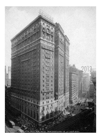 Mc Alpin Hotel & Broadway South of 34th Street Old Vintage Photos and Images