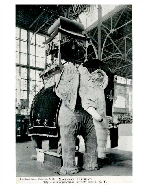 Mechanical Elephant Coney Island Old Vintage Photos and Images