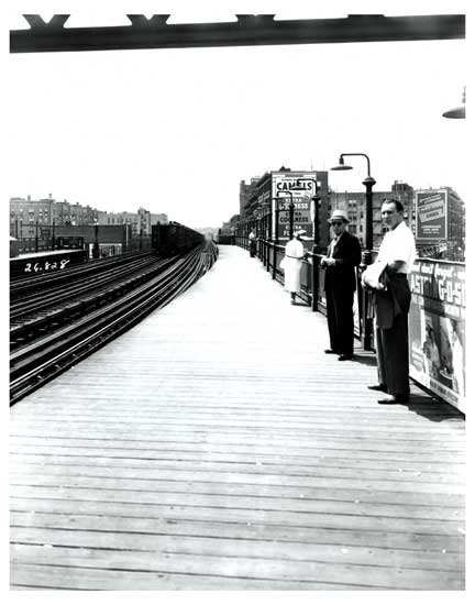 Men Waiting on Train Platform Bronx Old Vintage Photos and Images