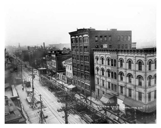Metropolitan Ave west from Lorimer Street - Williamsburg - Brooklyn, NY 1917 Old Vintage Photos and Images