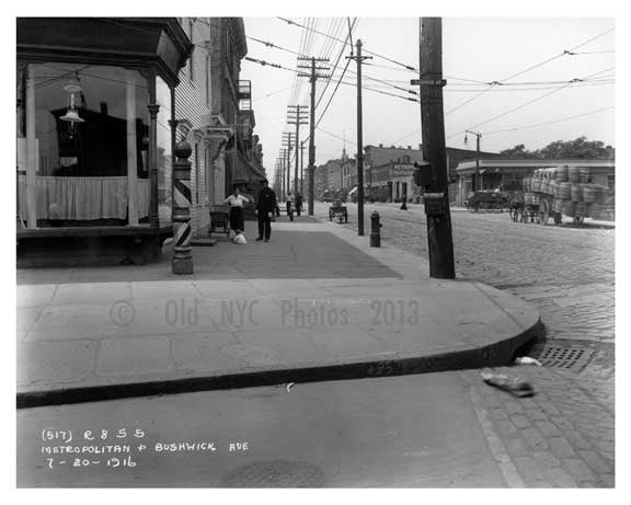 Metropolitan &  Bushwick Avenue  - Williamsburg - Brooklyn, NY 1916 I Old Vintage Photos and Images