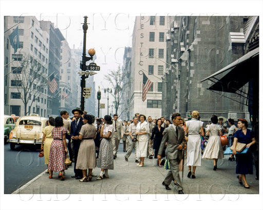 Midtown Manhattan East 50th Street Old Vintage Photos and Images