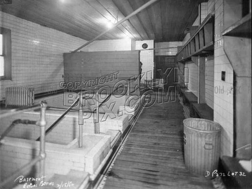 Mikvah (Ritual Baths) in the basement of Temple Beth Aron, 259 Division, 1952 Old Vintage Photos and Images