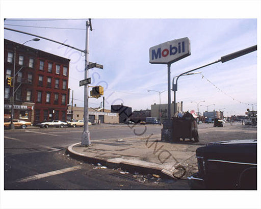 Mobil Gas station Green Street Greenpoint Brooklyn