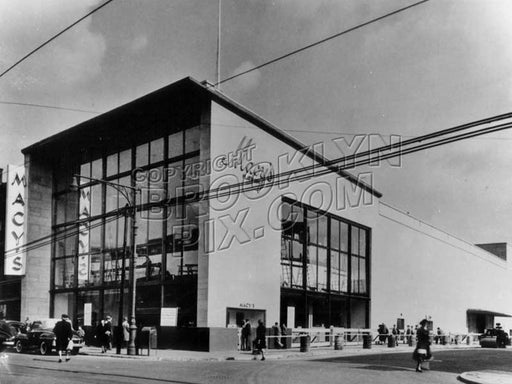 Modern architecture comes to Flatbush: Macy's Flatbush at Flatbush and Tilden Avenues, 1948 Old Vintage Photos and Images