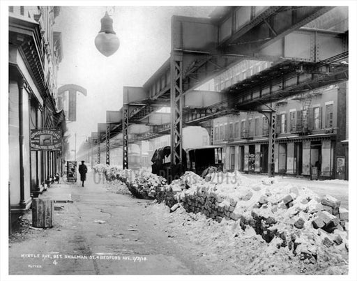 Myrtle Ave between Skillman & Bedford Ave 1918 Old Vintage Photos and Images