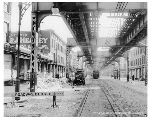 Myrtle Ave between Spencer & Walworth 1918 Old Vintage Photos and Images