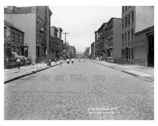 N 7th Street - Hay Market on far right - Williamsburg - Brooklyn, NY  1921 Old Vintage Photos and Images