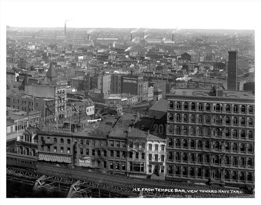 N.E. from Temple Bar, view toward Navy Yard Old Vintage Photos and Images