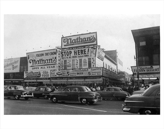 Nathan's on Surf Ave 1950's Old Vintage Photos and Images