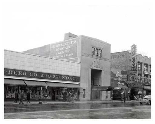 National City Bank Flushing Queens 1950s Old Vintage Photos and Images